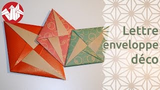 Origami  Lettreenveloppe deÌco de Tomoko Fuse Senbazuru [upl. by Ahsinyt]