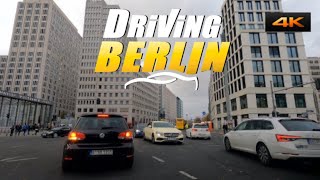 Driving Berlin Germany Potsdamer Platz Hauptbahnhof Moabit Wilmersdorf 4K 60FPS [upl. by Grearson]