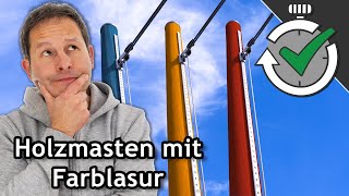 Sonnensegel  Holzmasten farbig lasieren Ist das möglich  Quick Tips ☀️ Pina [upl. by Soll]