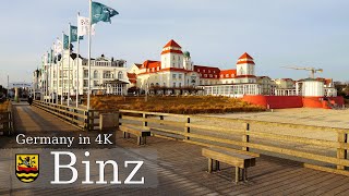 【4K】 Binz  Video Walk Around the Old Spa Town on the Coast of Rügen Island [upl. by Lydnek]