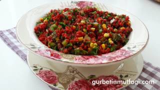 Şalgamlı Bulgur Salatası TarifiPancarlı Salata TarifiGurbetinmutfagi [upl. by Wolgast]