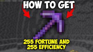 How to Get 255 Fortune and 255 Efficiency Pickaxe in Minecraft 121 [upl. by Eceinal]