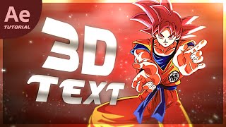 Xenozs 3D Text  After Effect AMV Tutorial [upl. by Idnod]