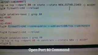 How to Open Port 80 on CentOS 7 firewallcmd and iptables commands [upl. by Buzzell263]