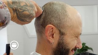 Head Shave Transforms Balding Guys Look [upl. by Nilloc]