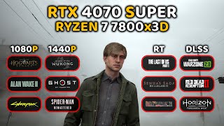 RTX 4070 Super  Ryzen 7 7800x3D  💪  1080p 1440p Ray Tracing DLSS 37  Test in 17 Games [upl. by Jannery]