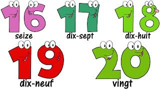 ♫ FRENCH Numbers Song 1 20 ♫ Compter jusquà 20 ♫ Comptine des Chiffres ♫ Learn French [upl. by Florenza]