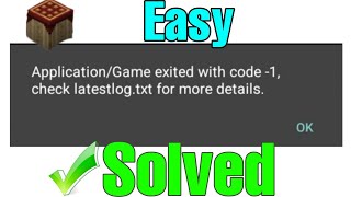 Fixed ApplicationGame Exited with code 1 Solution  Pojav launcher 100 How To Fix Now [upl. by Ocicnarf]