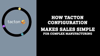 How Tacton Configuration Makes Sales Simple For Complex Manufacturing [upl. by Horten359]