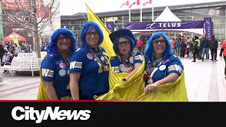 Fans take in Grey Cup festivities [upl. by Eirellam]