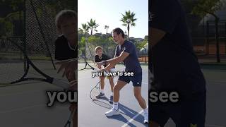 Dont only look at the ball 👀🎾 tennis tenniscoach tennistips tennislove [upl. by Veradia]