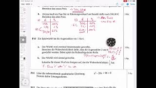 Lösung der ZAA Mathe 2023 Realschule Hessen [upl. by Alieka51]