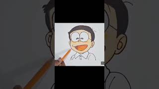 Nobita drawing in one minute nobita minutes [upl. by Nimrak]