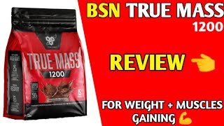 BSN true mass 1200 review review  bsn true mass gainer  bsn mass gainer  weight gain [upl. by Elleirua362]