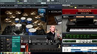 SUPERIOR DRUMMER 3 Trilian Keyscape EZkeys Evolution Jazz Archtop [upl. by Jillana]