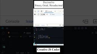 Decimal to Binary Octal and Hexadecimal in JavaScript toString Method [upl. by Sully]