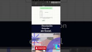 Así se saca la desviación estándar en Excel exceltutorial exceltips exceltricks excel [upl. by Anole]