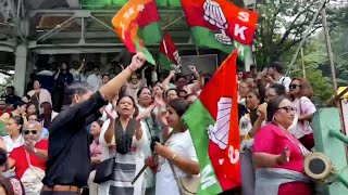 SKM supporters celebrate majority Sikkim Assembly election 2024 [upl. by Olnee]