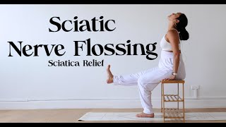 Sciatic Nerve Flossing Sciatica Relief  Yoga with Katrina [upl. by Gen14]