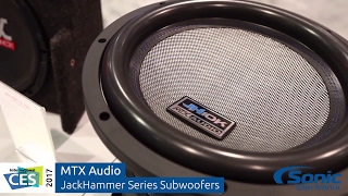 MTX Audio JackHammer Series Subwoofers  CES 2017 [upl. by Adnahsar927]