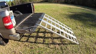 STILL THE BEST ATV RAMP  Harbor Freight HaulMaster Trifold Aluminum ATVMotorcycle Ramp Review [upl. by Yborian]