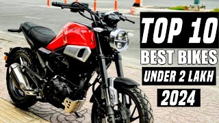 Top 10 Best Bikes Under 2 Lakh On Road Price💥In India2024 Best Bikes YamahaBajajHondaKtmTVS [upl. by Agrippina476]