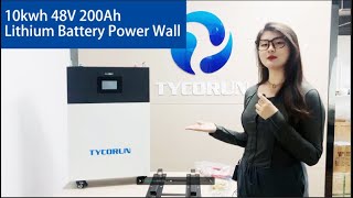 10kwh 48V 200Ah PowerWall lithium ion Battery 100 Whole Home Backup [upl. by Ellehcen]