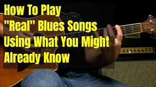 Blues Guitar Lesson  How To Play Real Blues Songs By Yourself [upl. by Lilhak]