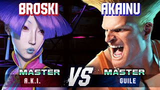 SF6 ▰ BROSKI AKI vs AKAINU Guile ▰ High Level Gameplay [upl. by Domenic]