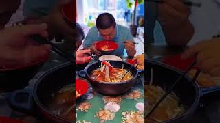 Mixing and distributing food mukbang eatinsounds koreancuisine food eatsplorations koreanfood [upl. by Amadis]