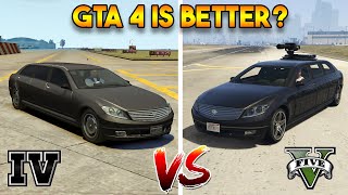 GTA 5 LIMO VS GTA 4 LIMO GTA 5 VS GTA 4 WHICH IS BEST [upl. by Llyrad]