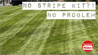 LAWN STRIPING with Scag No Stripe Kit [upl. by Aronaele]