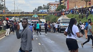 BREAKING NEWS JUJA THIKA ROAD ON FIRE MAANDAMANO BY JKUAT UNIVERSITY [upl. by Vi]