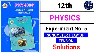 physics practical class 12 experiment 5  sonometer law of tension experiment class 12  notebook [upl. by Ki]