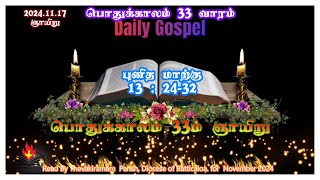 இன்றைய நற்செய்தி17 November 2024 Daily GospelMk 132432 [upl. by Schechter357]