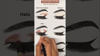 Different eyeshadow styles 🎀✨tips facts hack hacks tipsandtricks makeup eyeliner eyeshadow [upl. by Romaine]