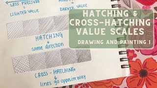 Day 6  Hatching and CrossHatching Value Scale [upl. by Eicaj708]