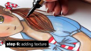 Winsor amp Newton ProMarkers  How to create skintones and features [upl. by Daisie]