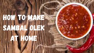 How to make Sambal Olek at home [upl. by Berry]