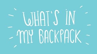 Whats in my backpack  Frannerd [upl. by Suzy]