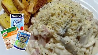 PINOYSTYLE CREAMY CARBONARA SECRET TO CREAMIEST CARBONARA [upl. by Altman]