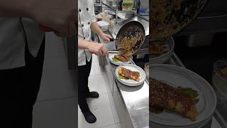 making Honey glazed salmon salmon japanesecuisine japanesefood shorts viralvideo [upl. by Ace]