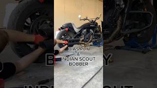 Indian Scout Bobber And Bias Ply Tires [upl. by Eirak873]