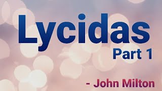 Lycidas by John Milton Malayalam analysis Part 1 [upl. by Dickinson]