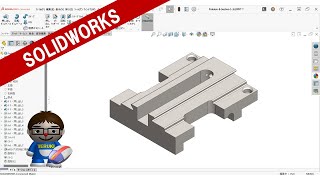 SOLIDWORKSCSWA練習問題SectionIProblem8 [upl. by Liamsi]