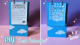 diy desk calendar 2024  diy kawaii calendar  how to make desk calendar  mini calendar [upl. by Maida451]