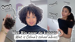 Rios haar knippen😱 amp Celinas Middelbare school advies horen [upl. by Santos]