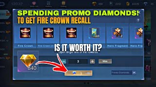 SPENDING PROMO DIAMONDS FOR FIRE CROWN RECALL EFFECT FIRE CROWN RECALL DRAW MLBB [upl. by Ahrendt454]