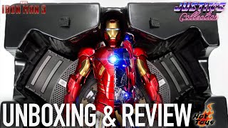 Hot Toys Iron Man Mark 7 Open Armor Avengers Unboxing amp Review [upl. by Dyrraj]