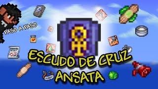 COMO CRAFTEAR EL ESCUDO DE CRUZ ANSATA  Terraria 1449 [upl. by Calista287]